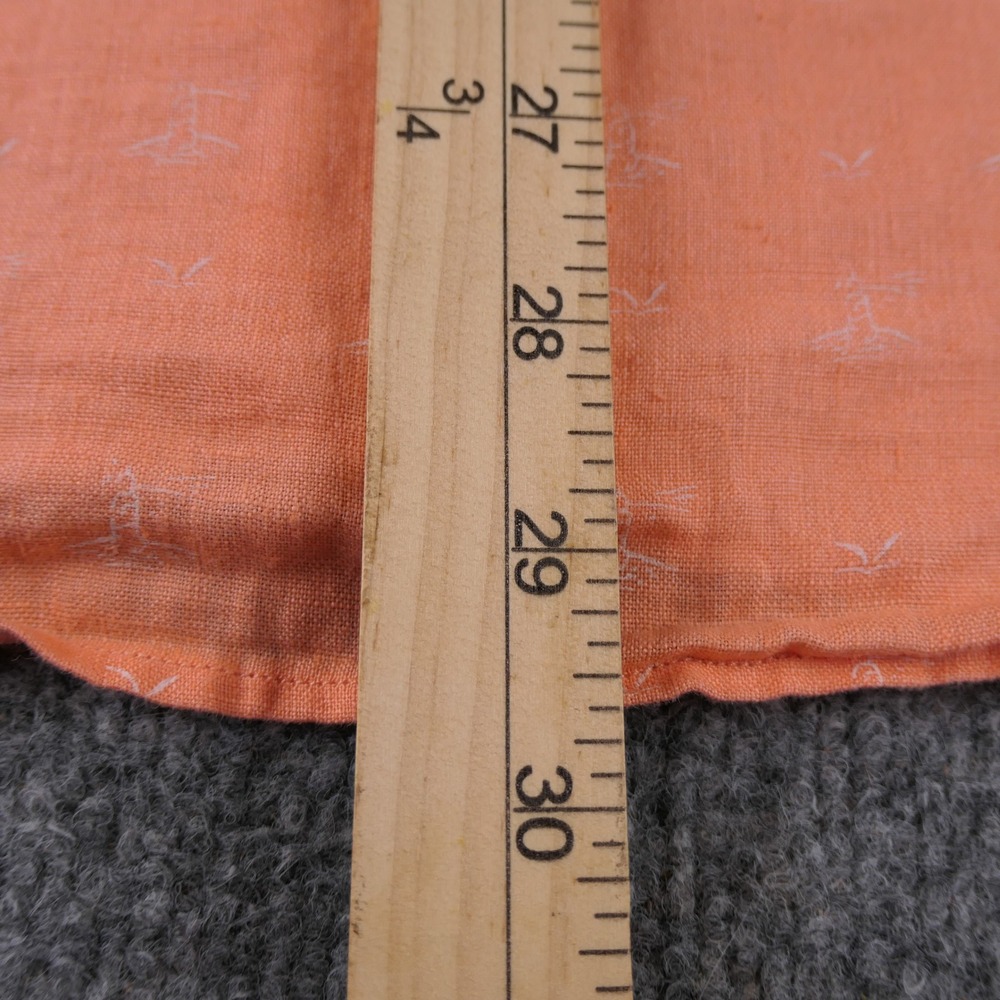 Ralph Lauren Shirt Mens Large Orange Lighthouse Print Linen Short Sleeve Classic - Picture 12 of 12